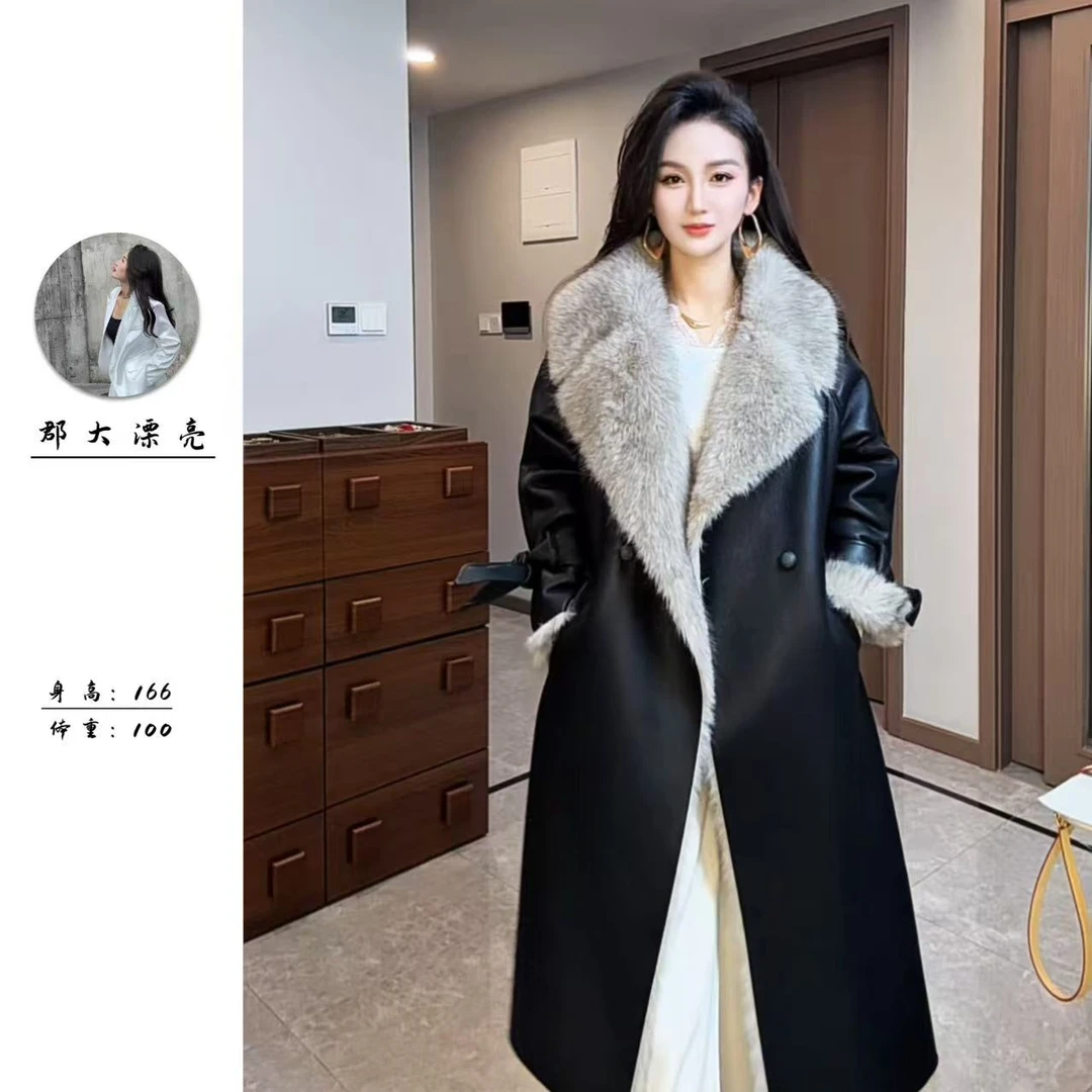 冬季长袖落肩袖INS风女长外套秋冬气质宽松女装M92