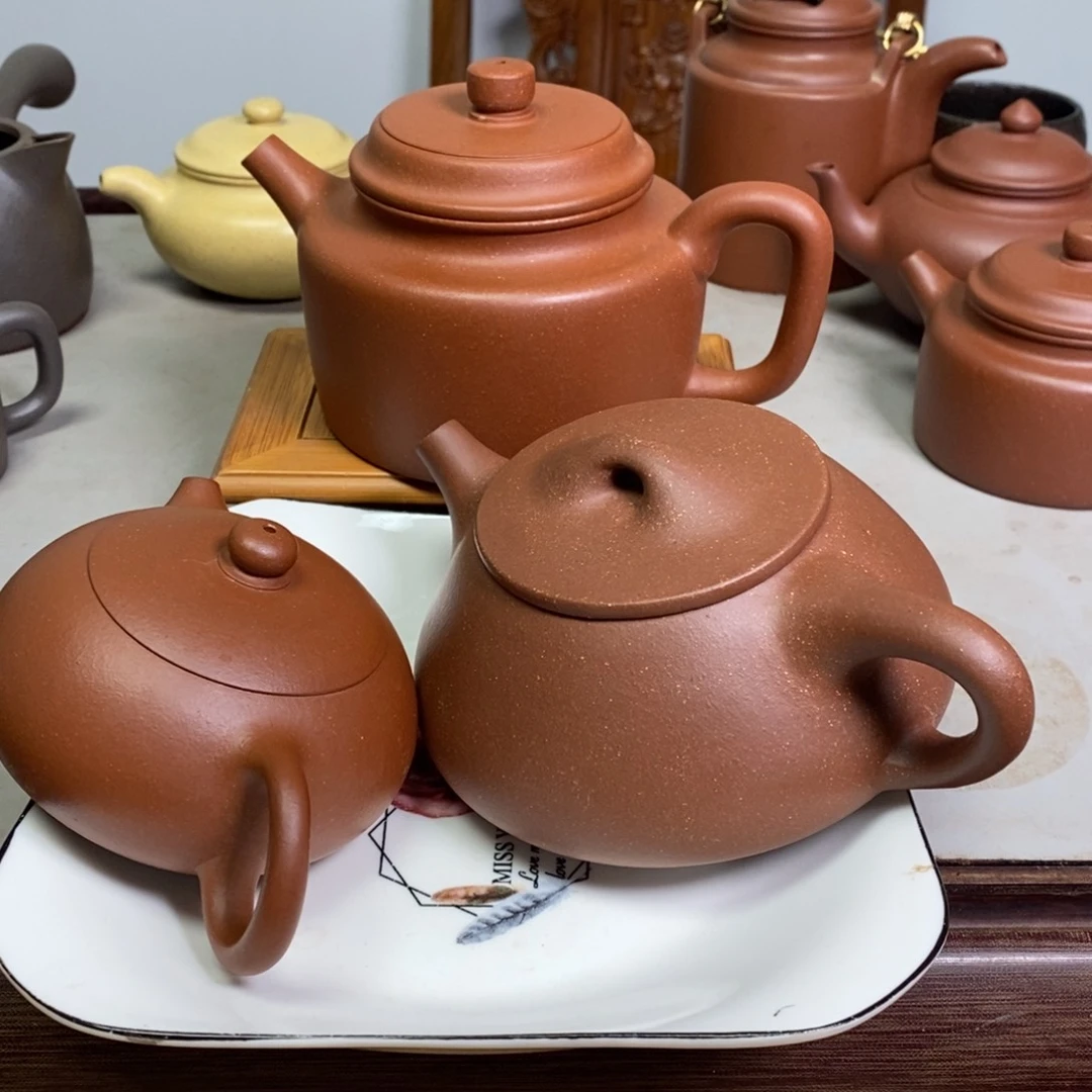 紫泥茶壶初**忘宜兴紫砂半手工