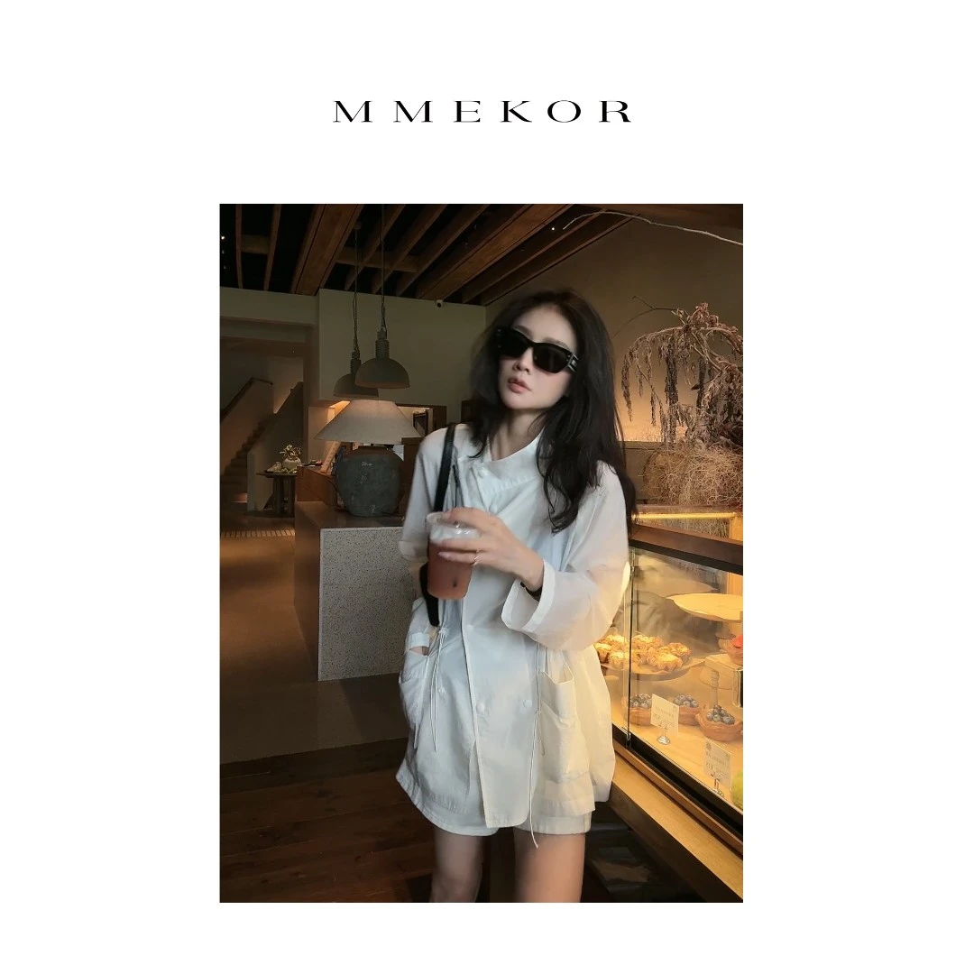 MMEKOR“蛋膜风衣”外套 2025新款高智淡人风百搭上衣 89588