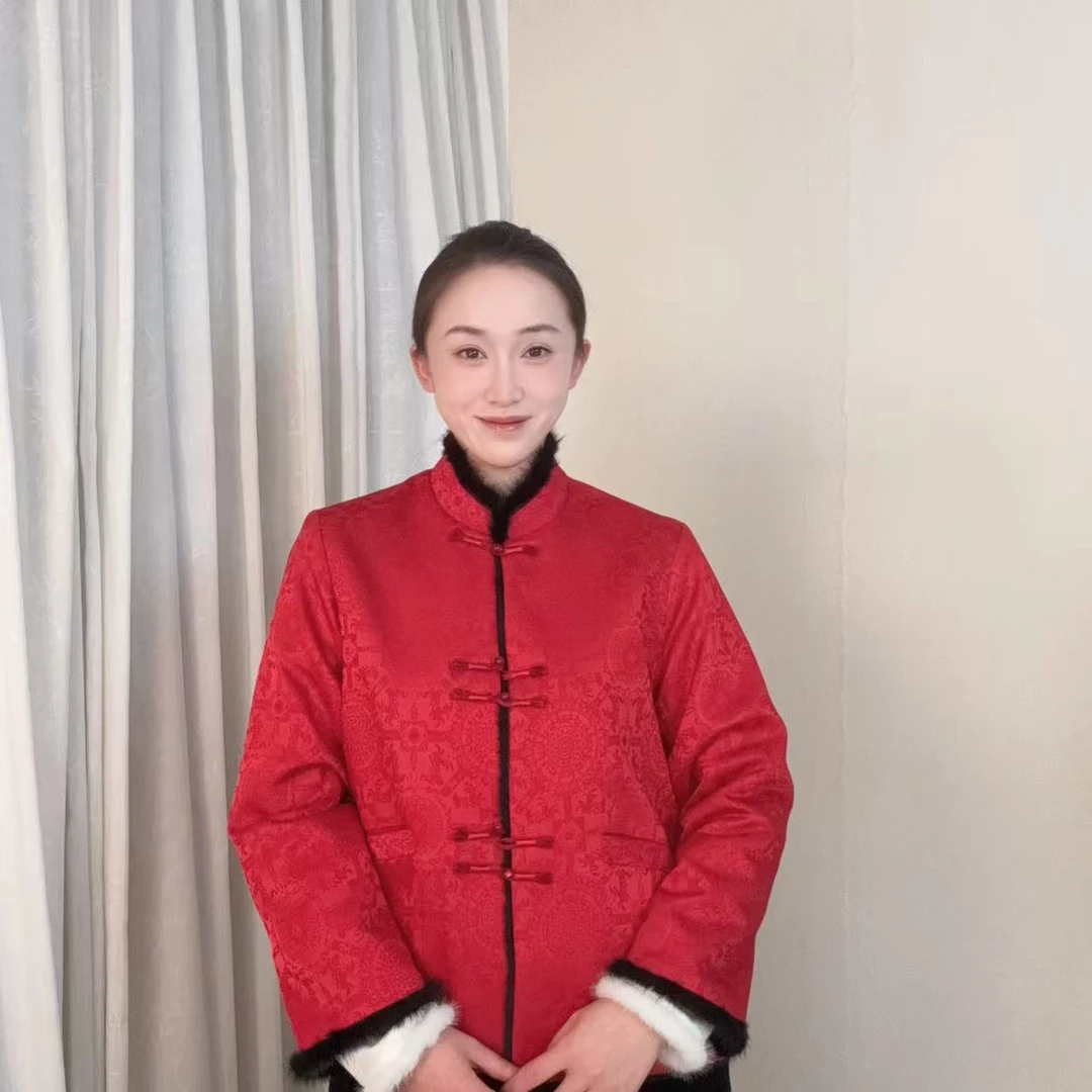 【八达晕-红】2025新款新中式宋锦国风加红外套BHJ-28