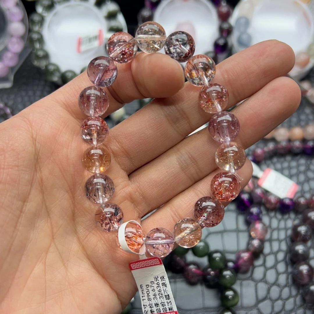 水晶手链未镶嵌好看