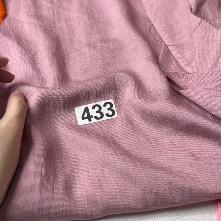 棉混纺433。 粉色1米。