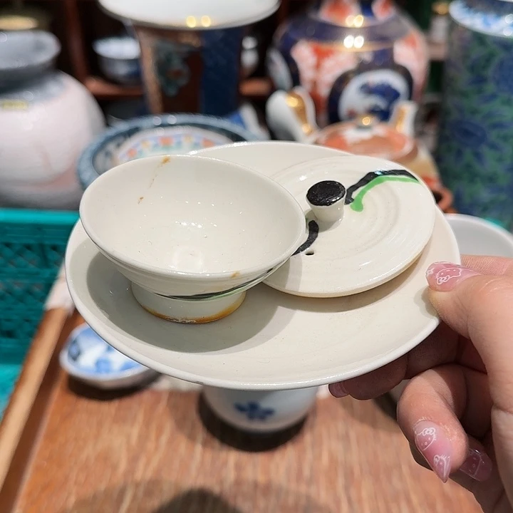 盖碗白*五十包邮五十包邮