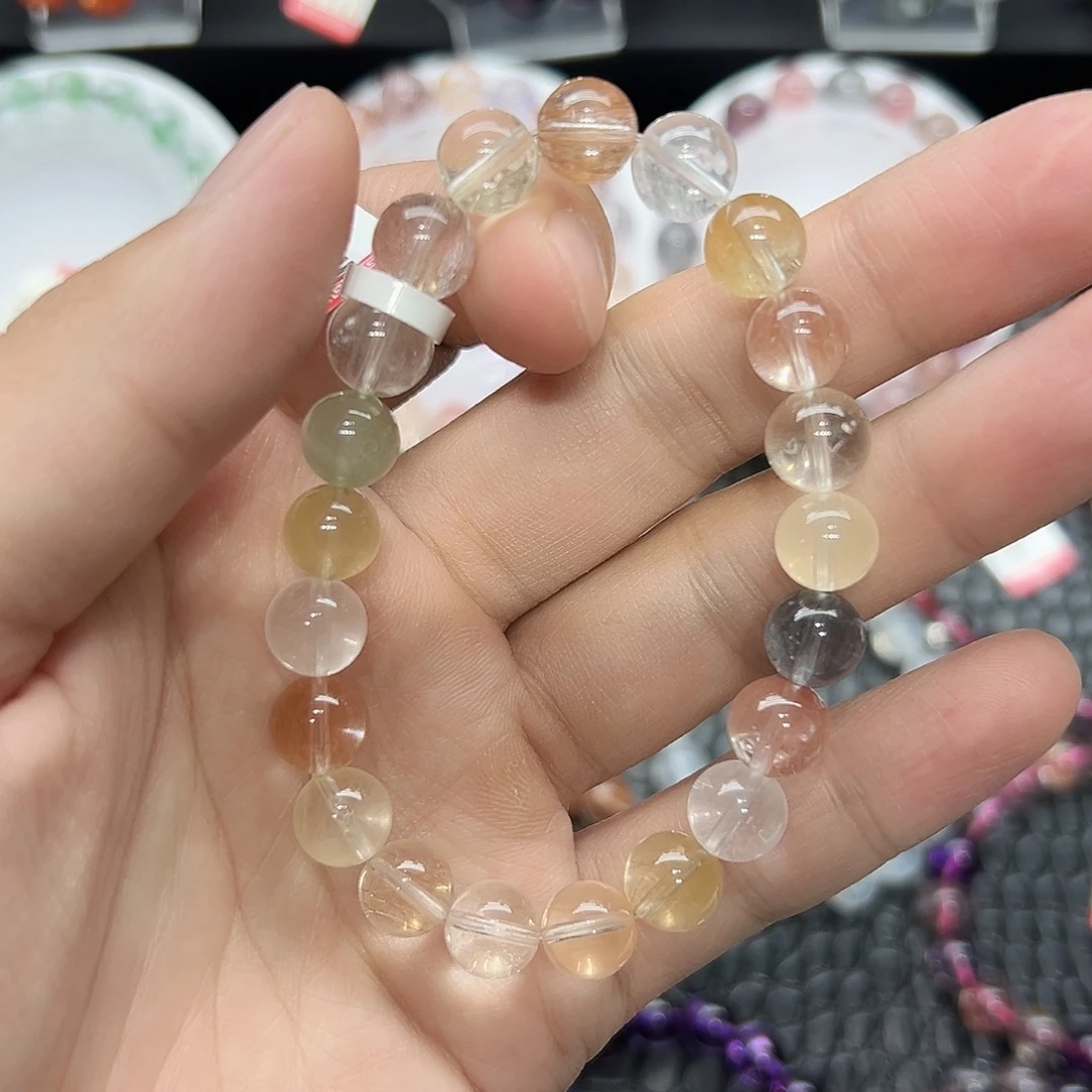 水晶手链未镶嵌好看