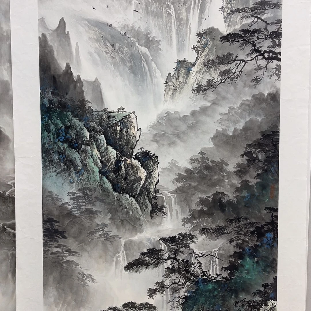 用***0国画黎俸禄140/70水墨山水