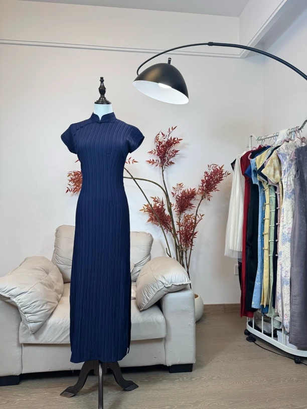 江南茉莉【倩影】新中式欧若风显瘦微弹中长款小个子旗袍150-158