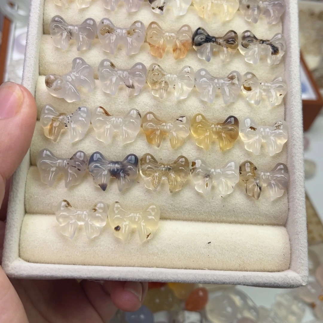 玛瑙/玉髓合金戒指蝴蝶结