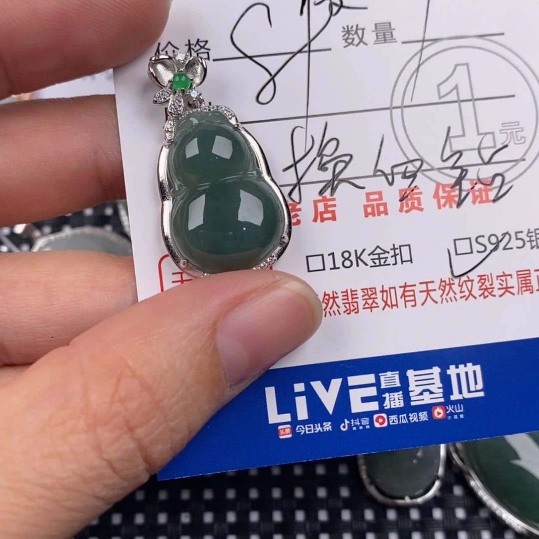 *****翡翠银S925镶嵌颈饰