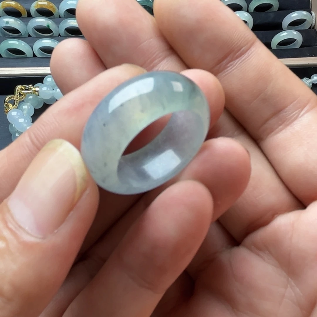 未镶嵌定制翡翠圈口23号