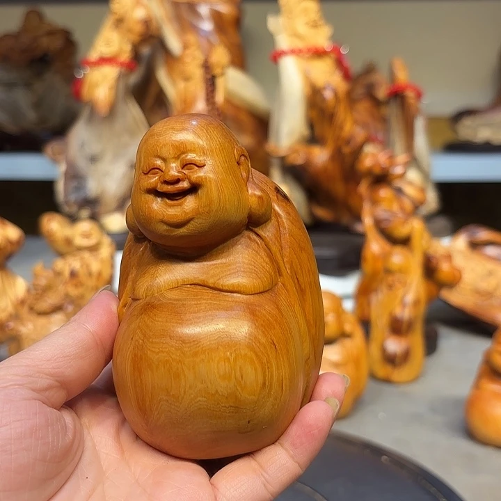 柏木太行崖柏弥勒佛