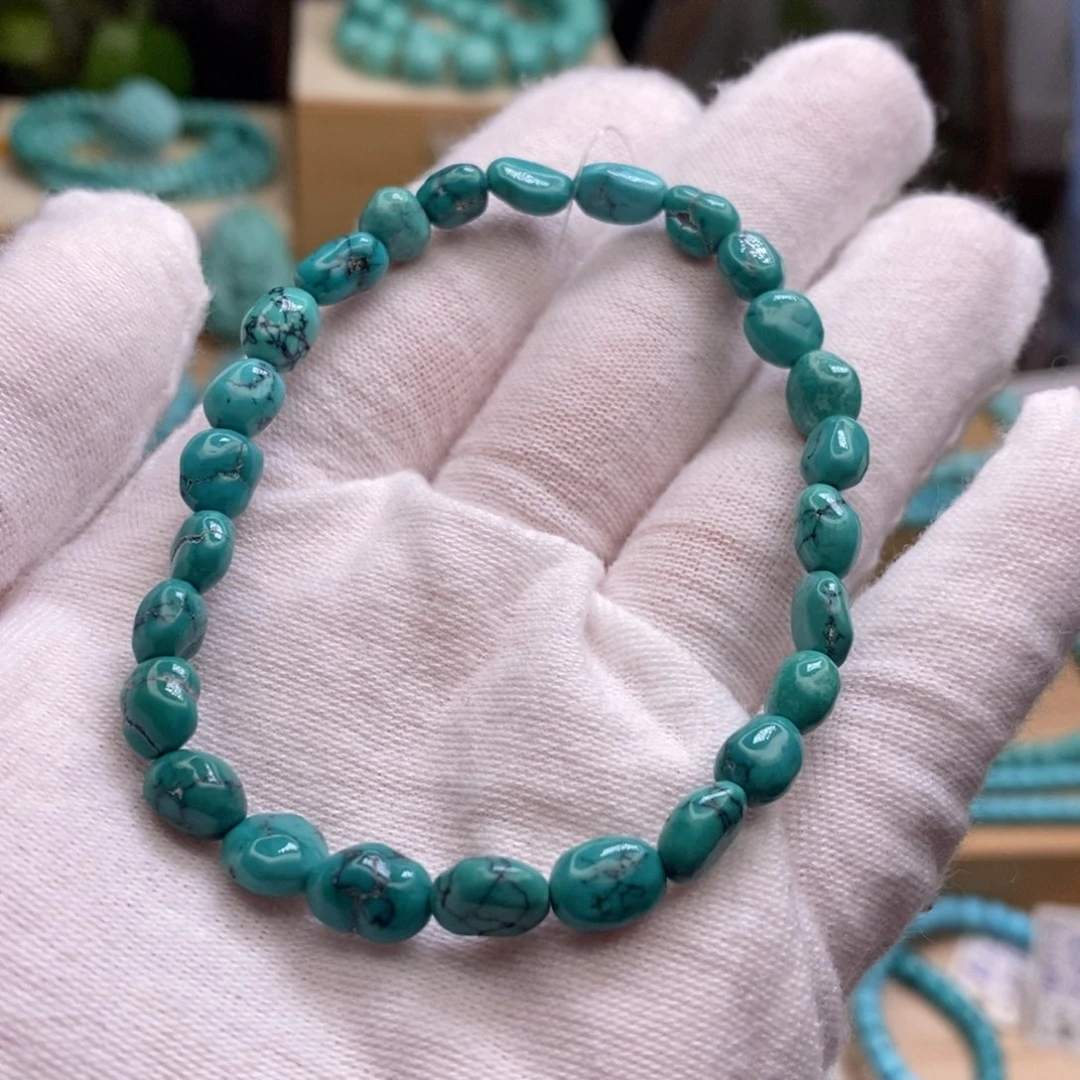 绿松石未镶嵌原矿高瓷无油无科技