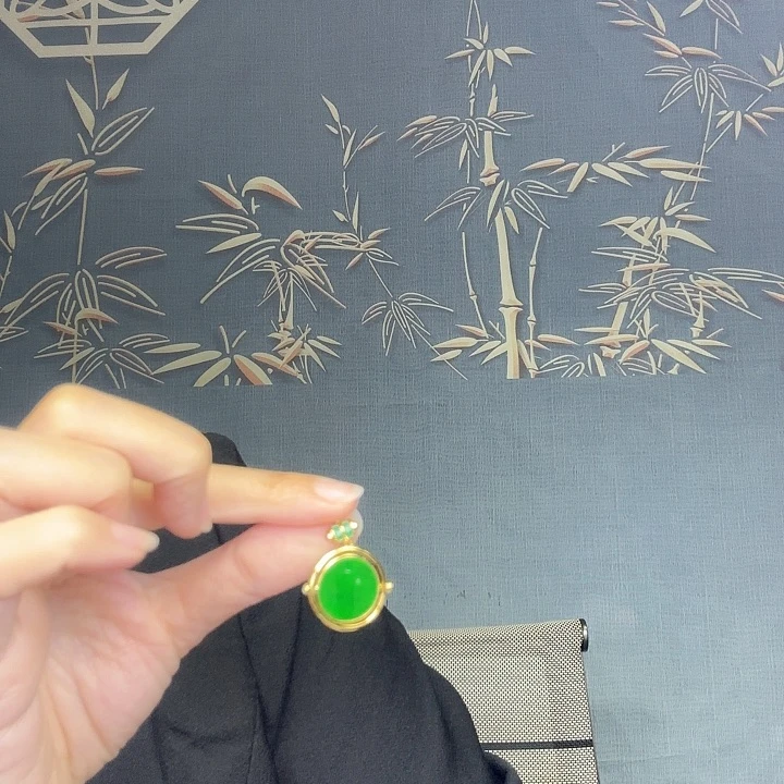 翡翠银S925镶嵌吊坠(不含链)特价