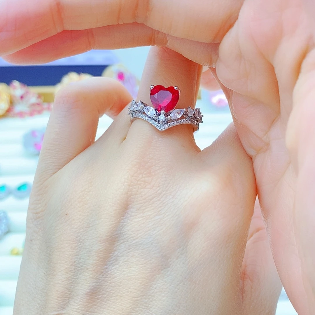 未镶嵌戒指红宝石