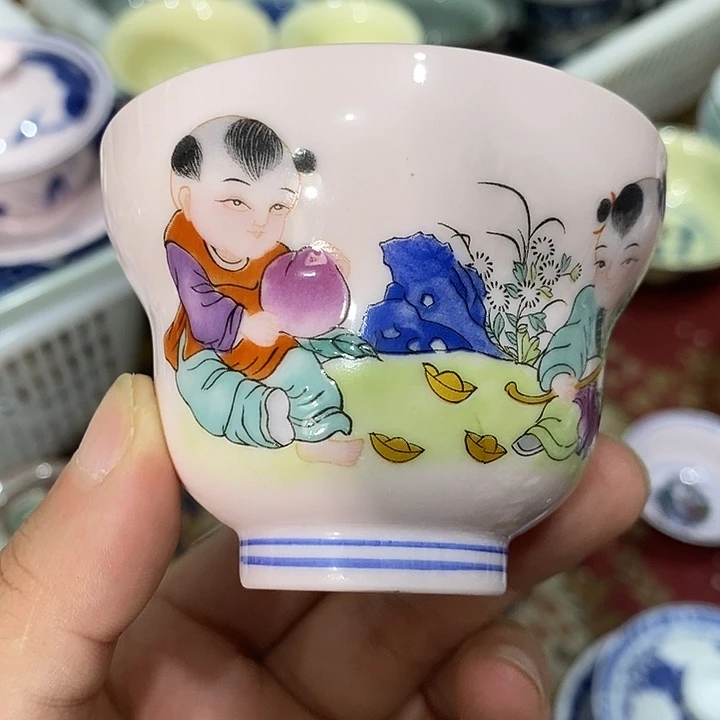 陶摆件景德镇陶瓷主人杯2456