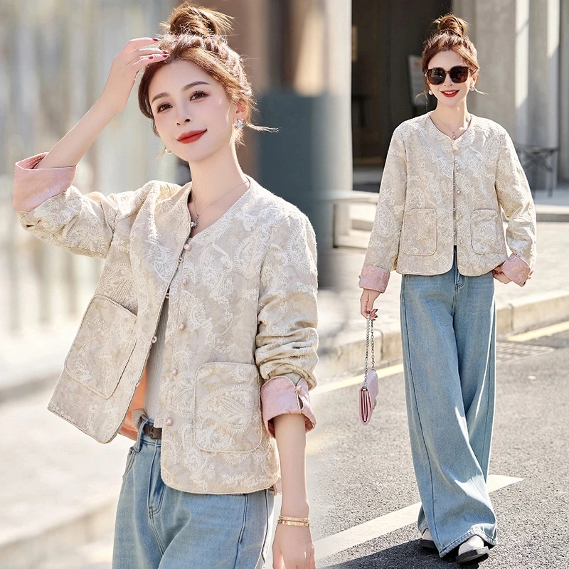 2025年春季麻料刺绣外套洋气休闲装流行时尚潮牌女