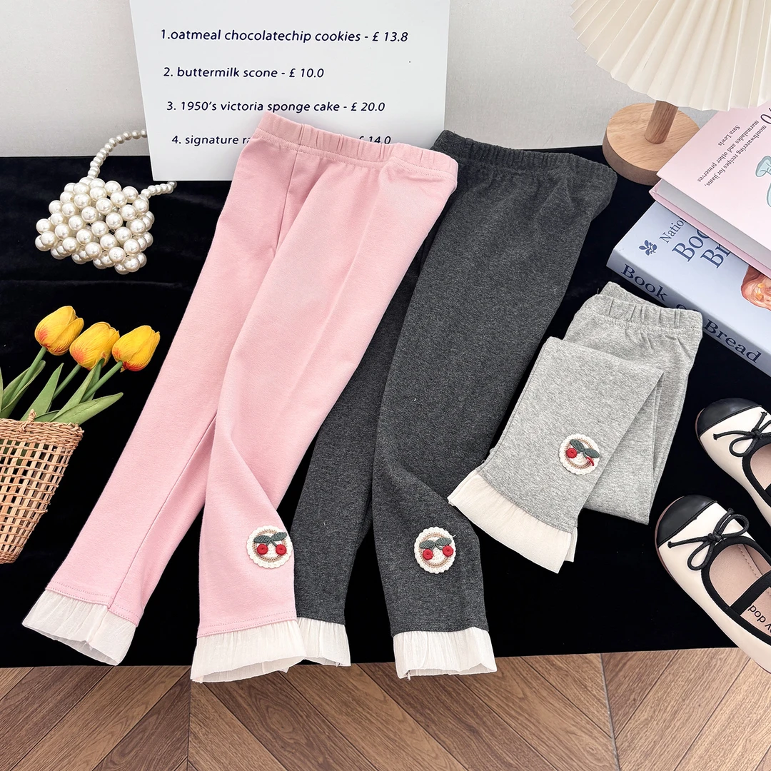 女童打底裤秋装新款童装小女孩弹力兔子外穿韩版百搭纯棉裤子