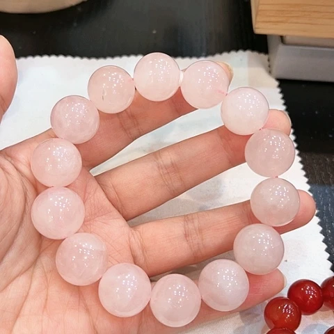 【闪购商品】未镶嵌手链水晶福利-卡16粉水晶手串