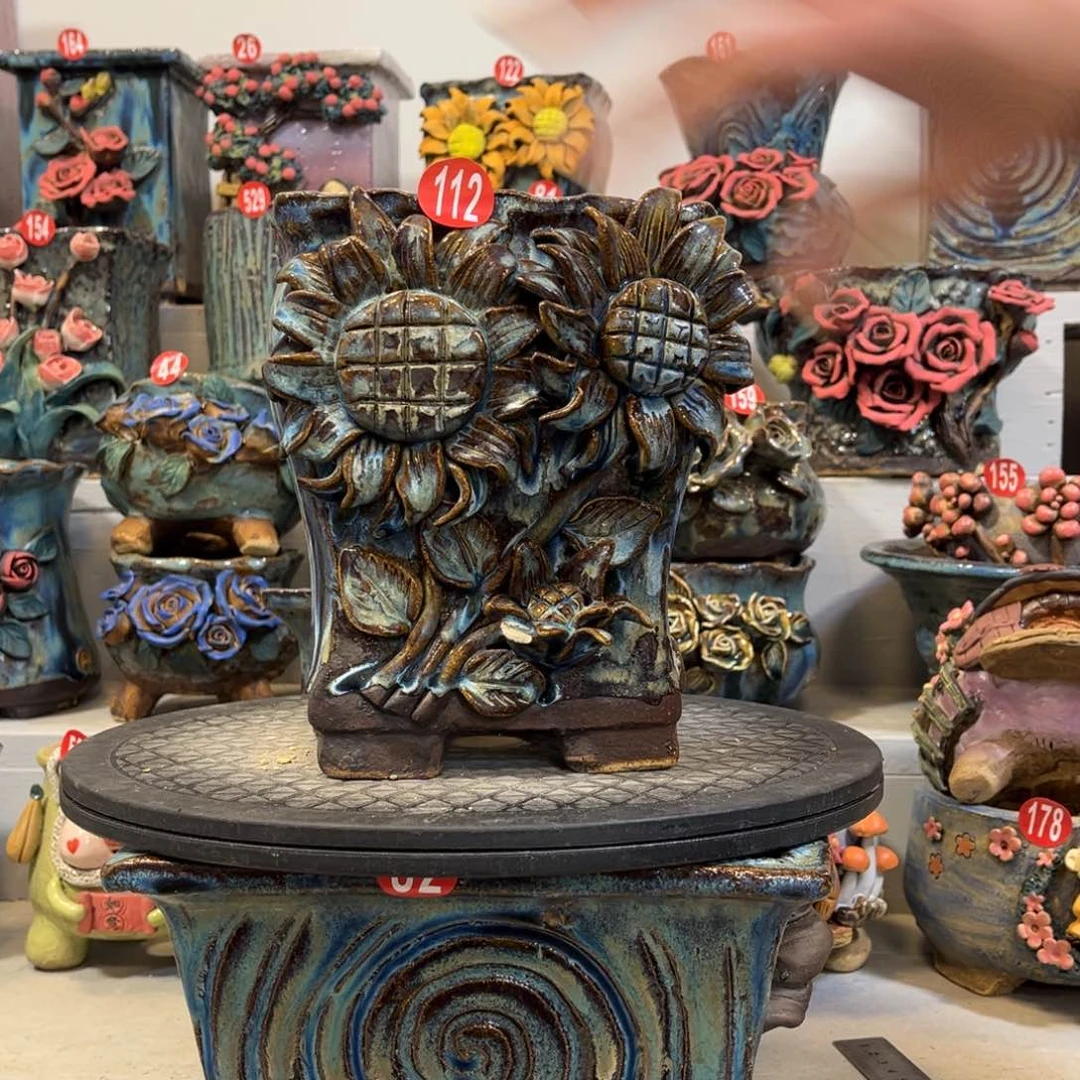 陶瓷微瑕112 号陶然花盆