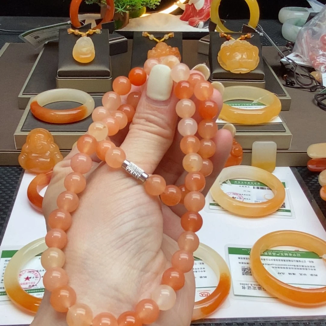 石英质玉（黄龙玉）未镶嵌项链