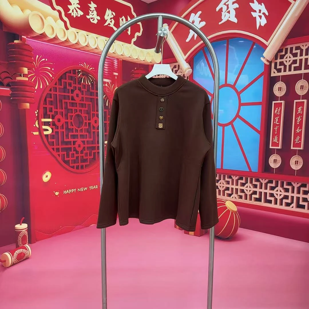 冬季新款双面绒气质百搭显瘦减龄纯色打底衫减龄中领上衣女  098