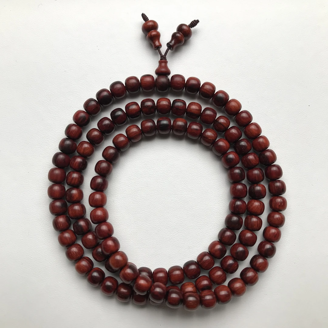 6.3*7/108 油性97分 小叶紫檀手串无胶膜 久木三分毛润出品