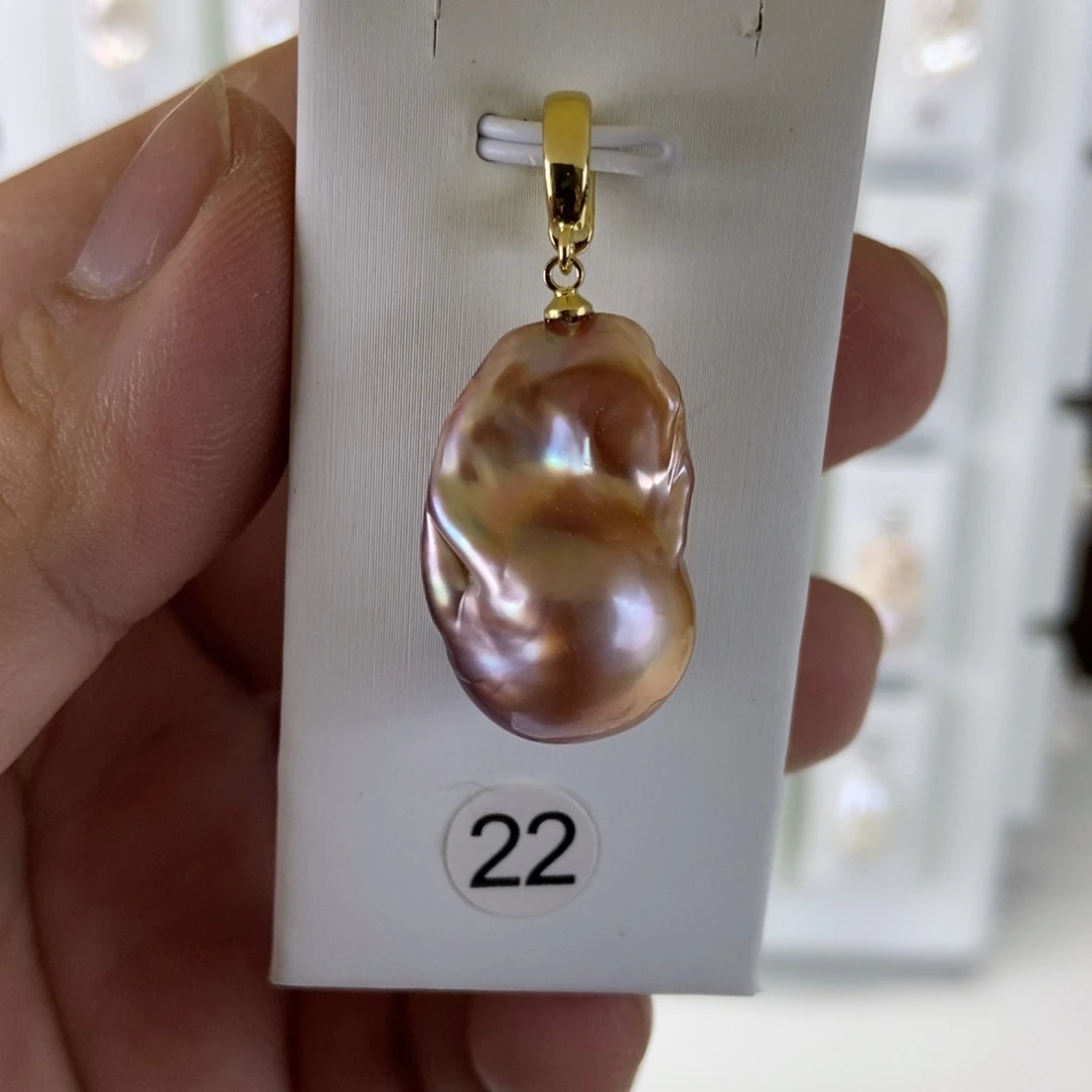 吊坠(不含链)淡水珍珠合金