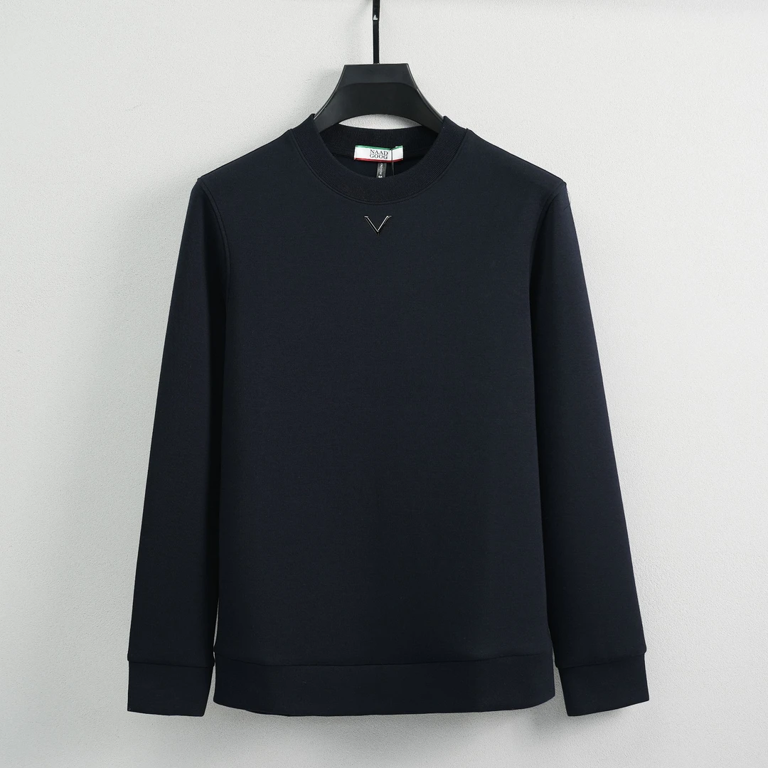 【巴尔赫】秋冬加厚男士高端轻奢时尚商务针织圆领长袖卫衣W803