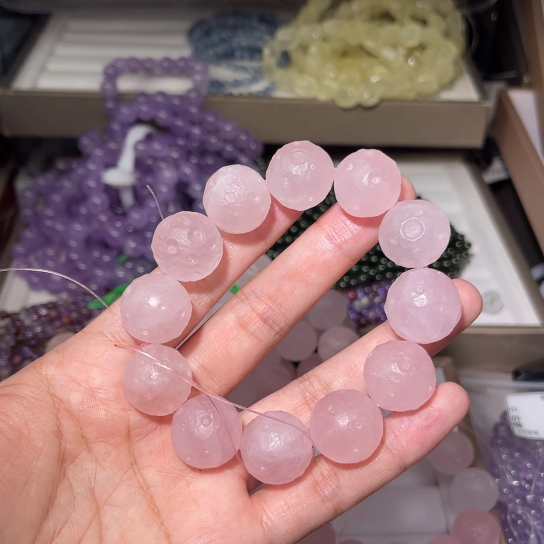 水晶手链未镶嵌粉水晶057