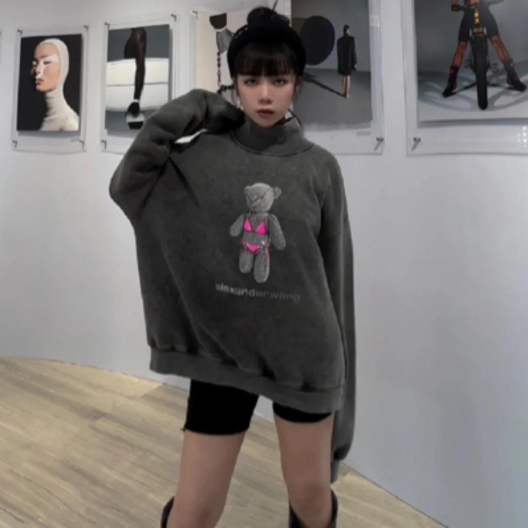 95新 Alexander McQueen/亚历山大·麦昆 小熊水钻字母S码YSC0026