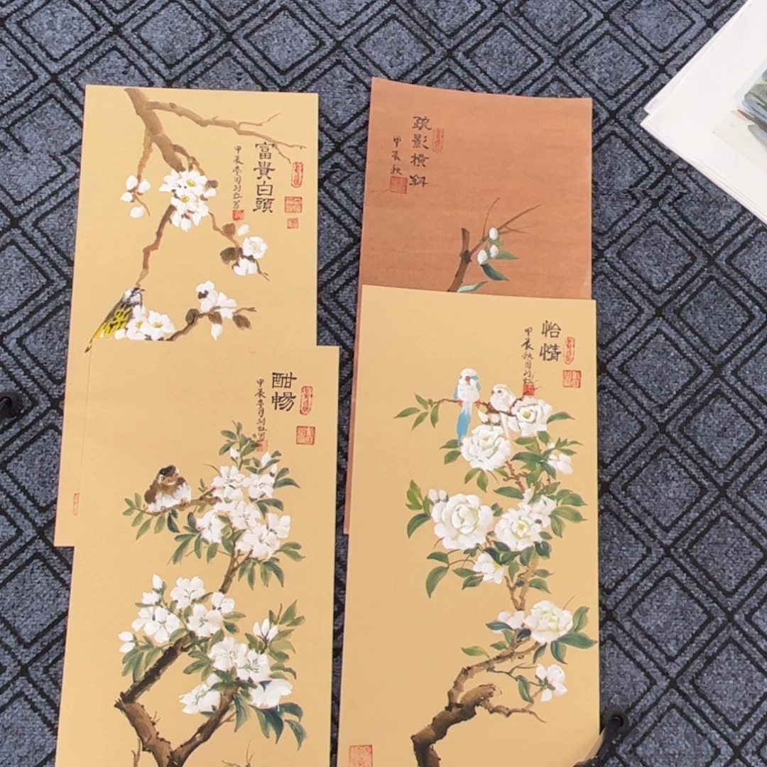 *****国画刘虹老师33/66卡纸花鸟旭4