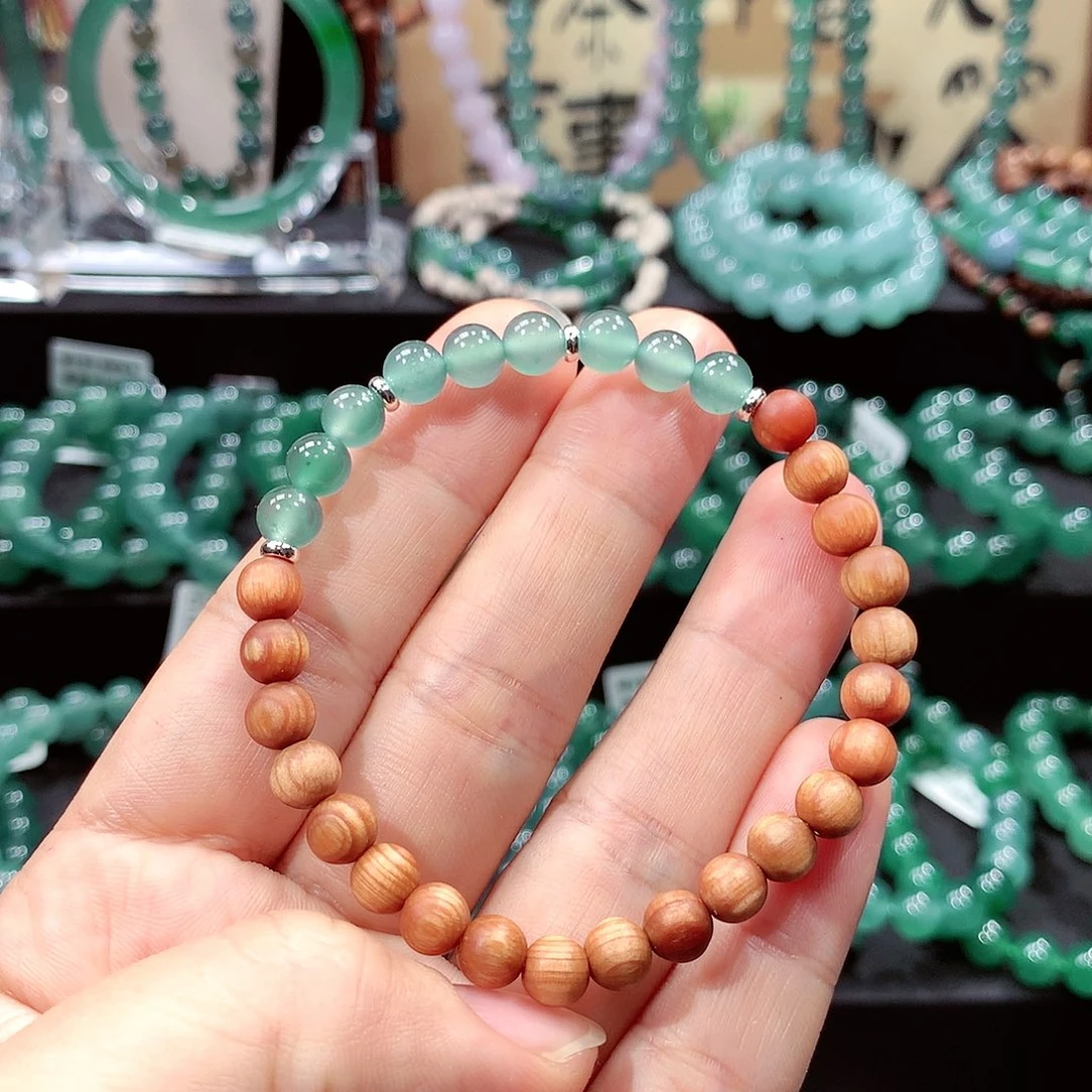 翡翠未镶嵌手链卡6.4