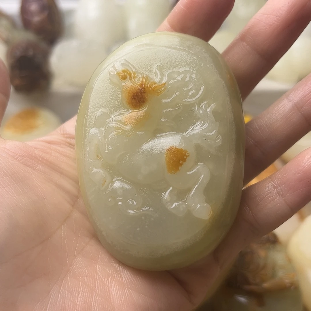 石材方解石手把摆件不退换马