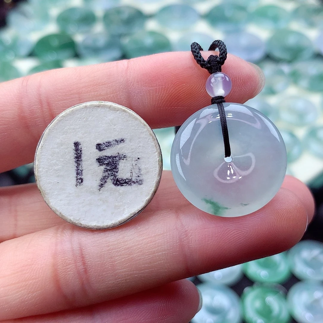 翡翠未镶嵌颈饰编号94尺寸22.0-5.2