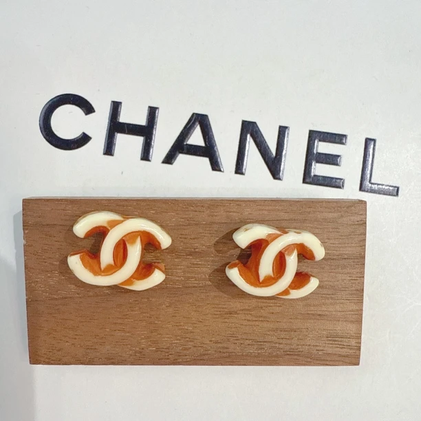 95新 Chanel/香奈儿 Chanel vintage香奈儿中古双c耳钉