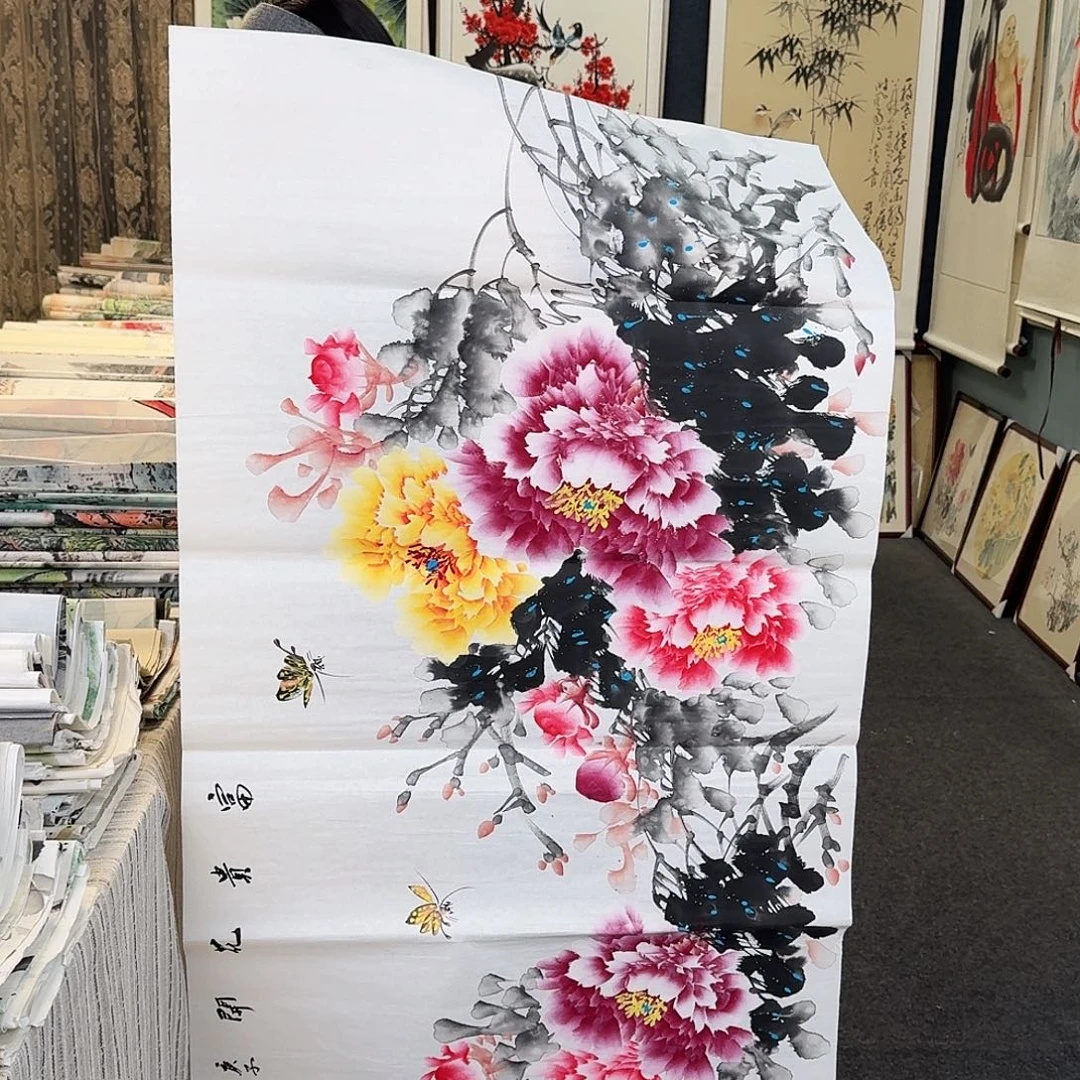 纯手绘国画作品好看四尺