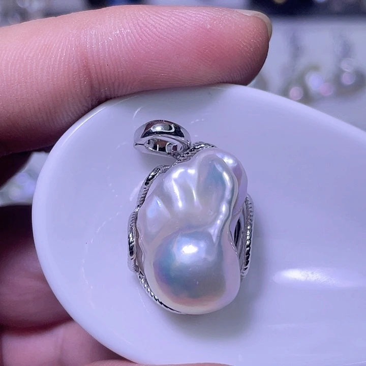 淡水珍珠合金颈饰30