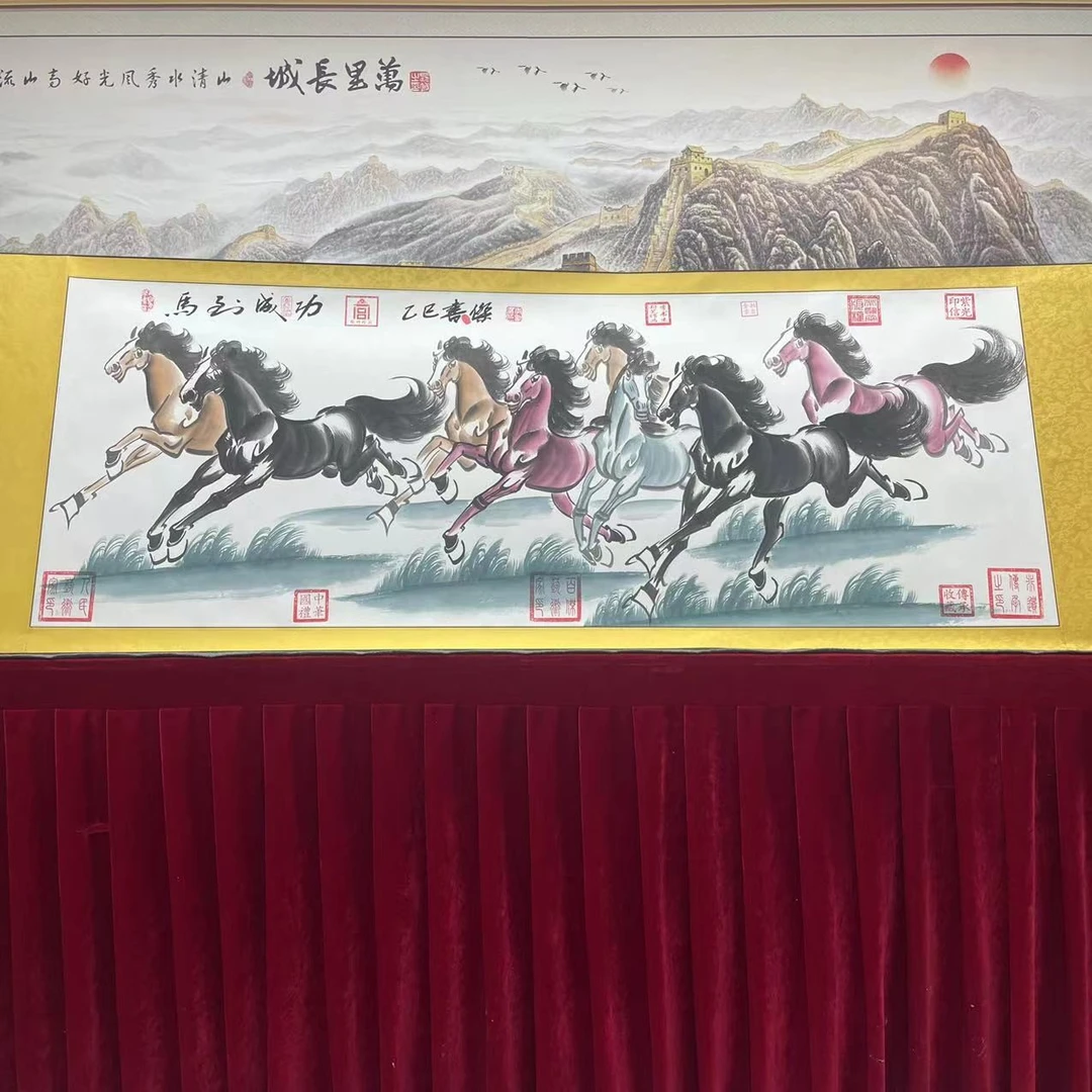 李书杰——马到成功——精品国画——200cmX70cm