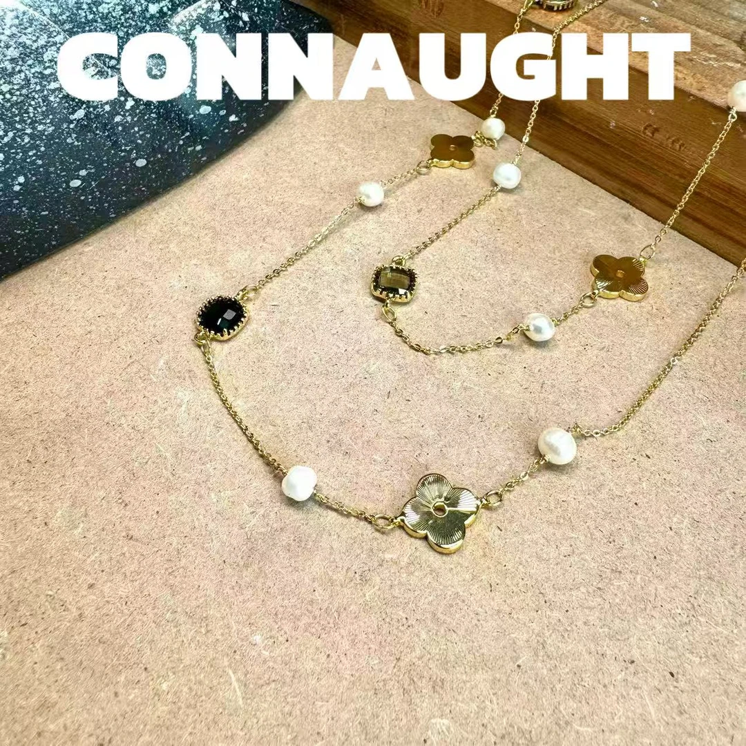 项链 正品CONNAUGHT四叶草满天星毛衣链YW524