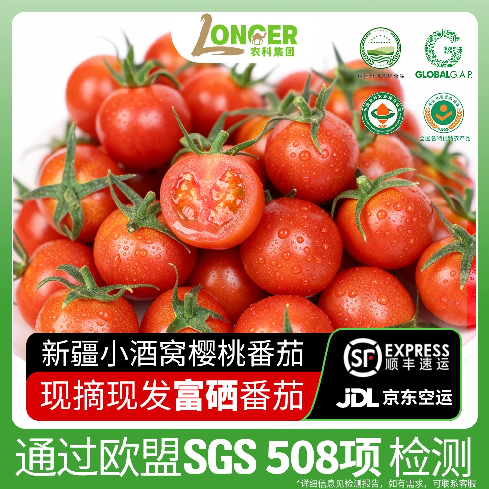 霍尔果富硒小九窝4斤新疆樱桃小番茄西红柿车厘茄圣女果现摘空运