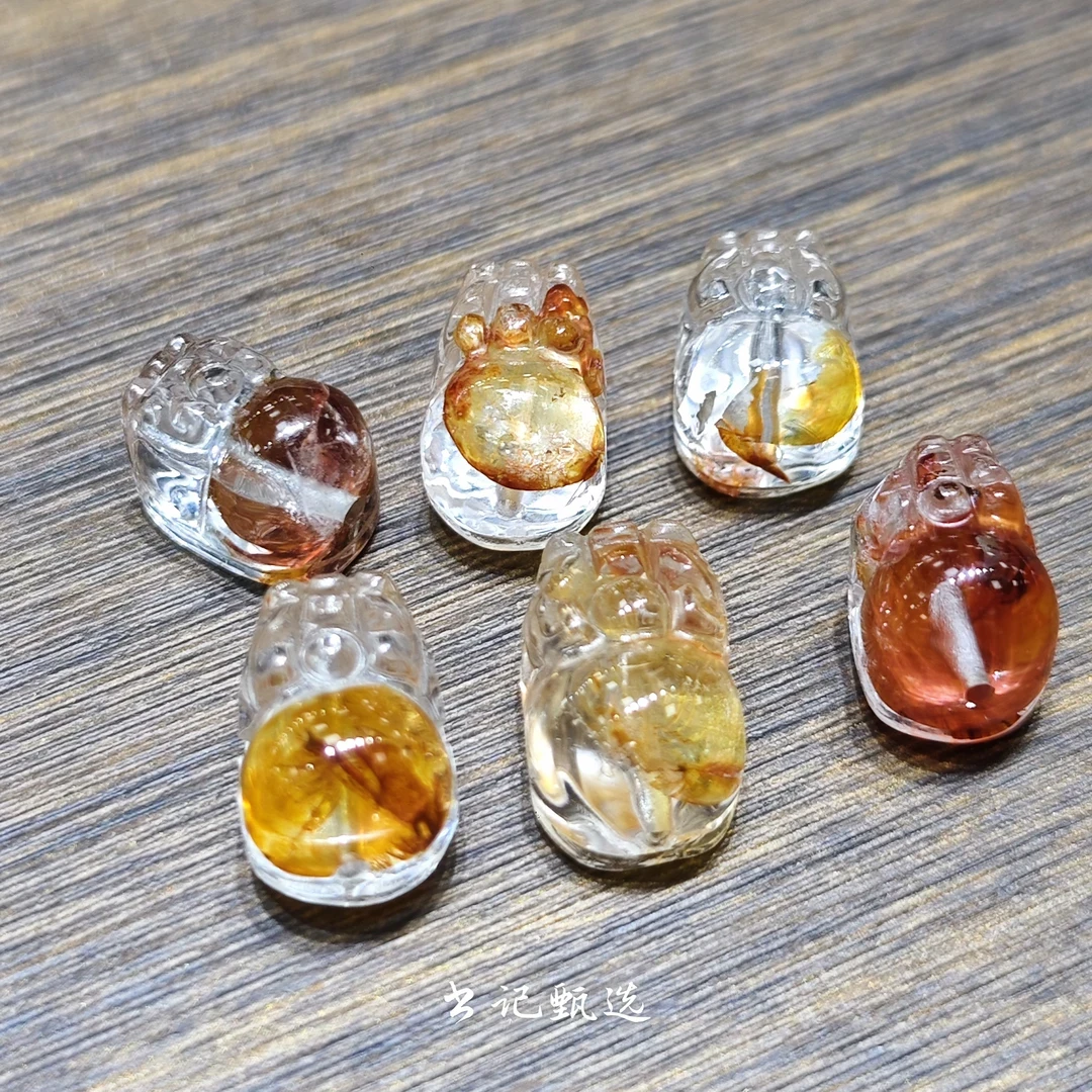 【村有晶品】天然胶花貔貅单珠 多样性发一件 122ZBXC