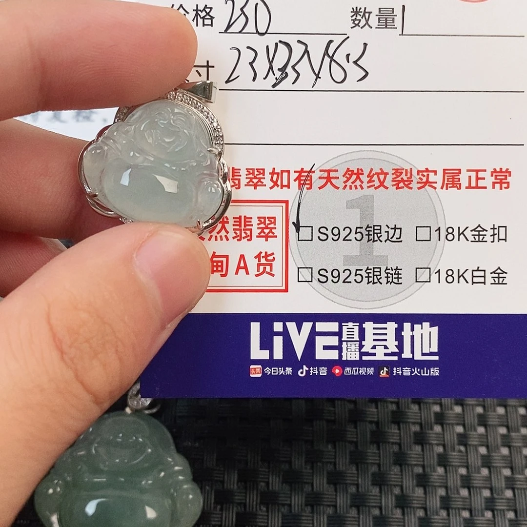 翡翠银S925镶嵌颈饰