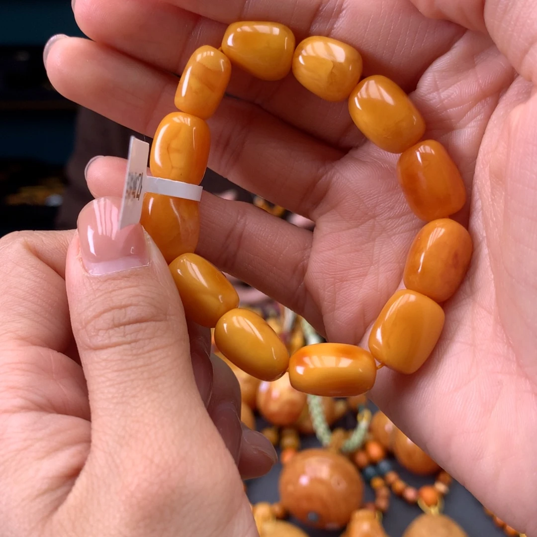 蜜蜡未镶嵌手串天然