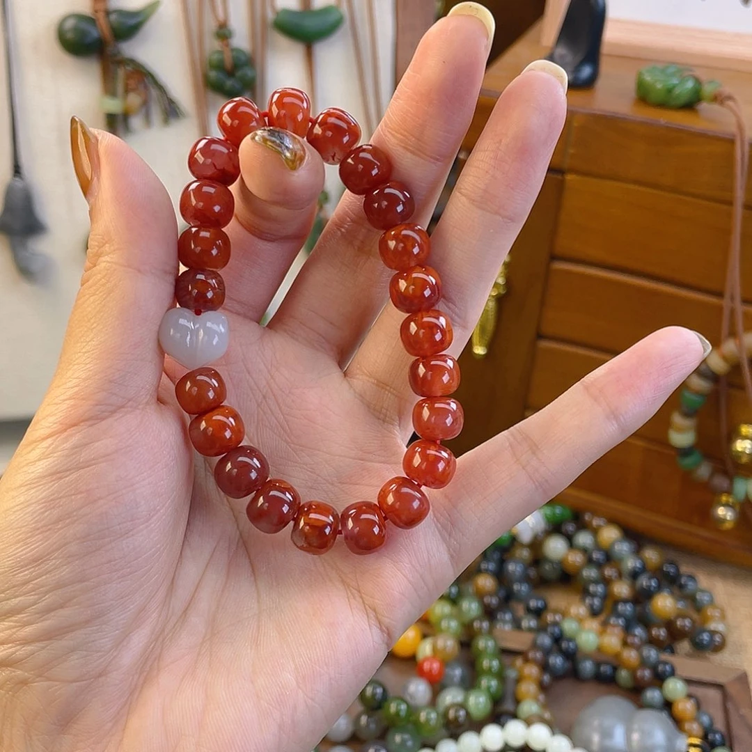 南红玛瑙未镶嵌手链