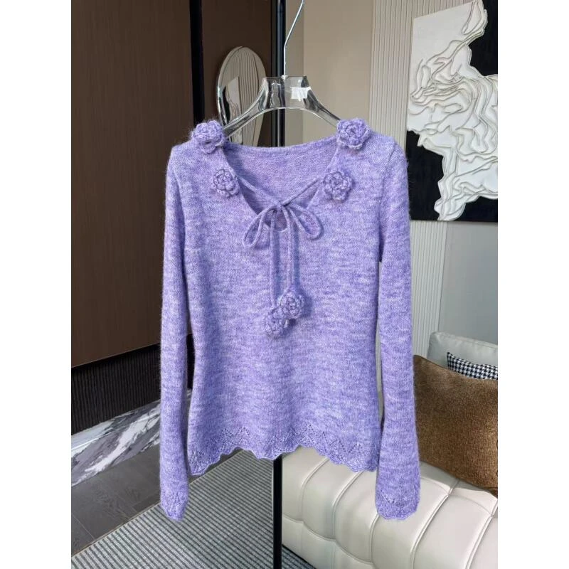 【317】DEESDAIL秋冬长袖上衣显瘦小众知性女装毛衣A318