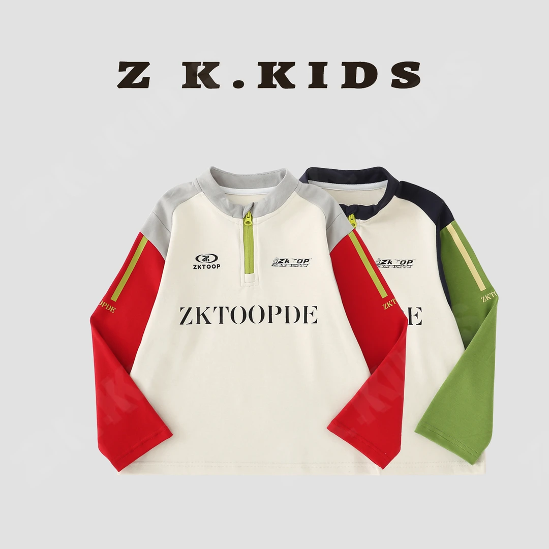 【Z＆K】春季中大童T恤百搭印花长袖卫衣ZK-1220095-1220096