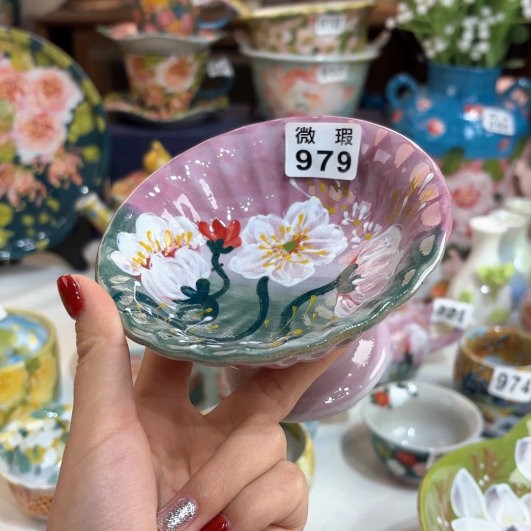 景德镇手绘高温釉下彩陶瓷茶具