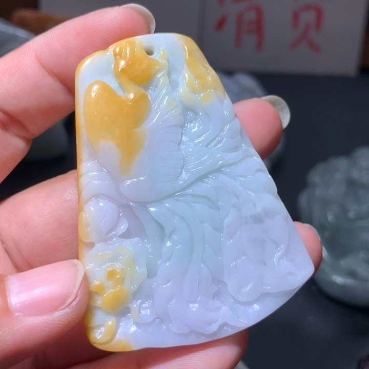 翡翠未镶嵌颈饰保真天然A货翡翠