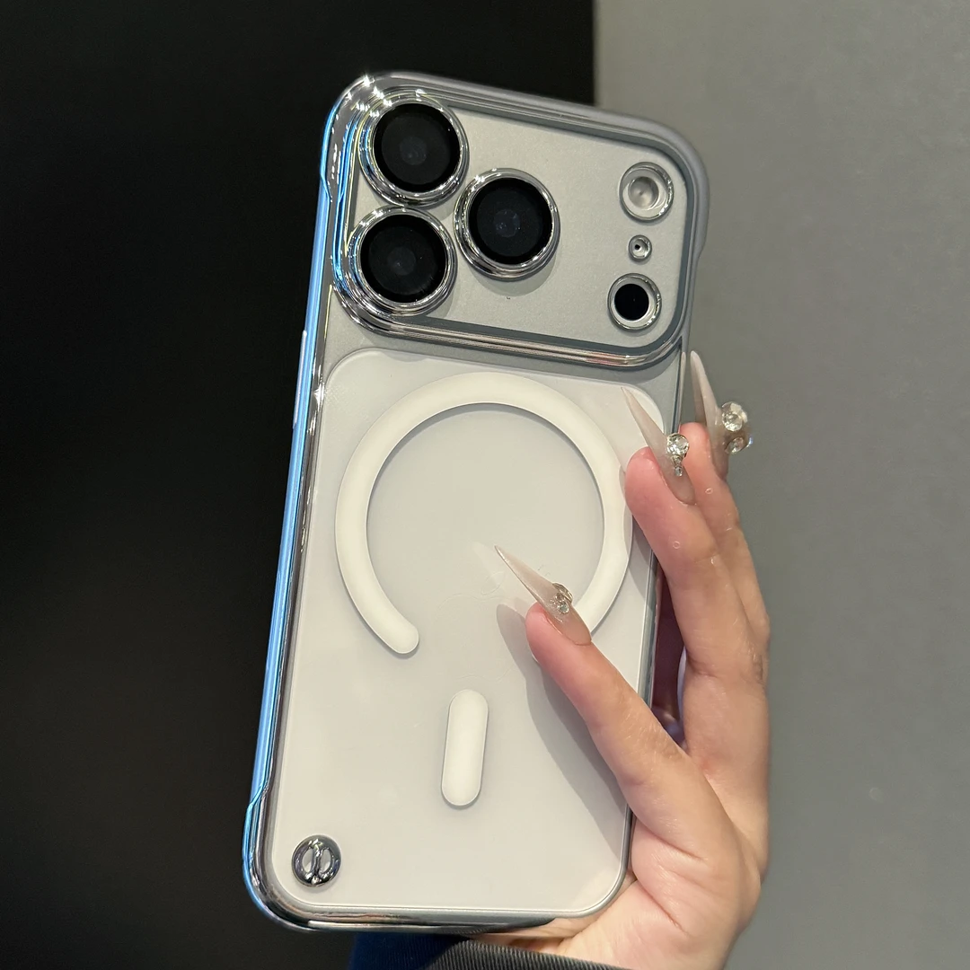 适用于iPhone17promax手机壳磁吸无边框苹果16超薄散热裸机手感15