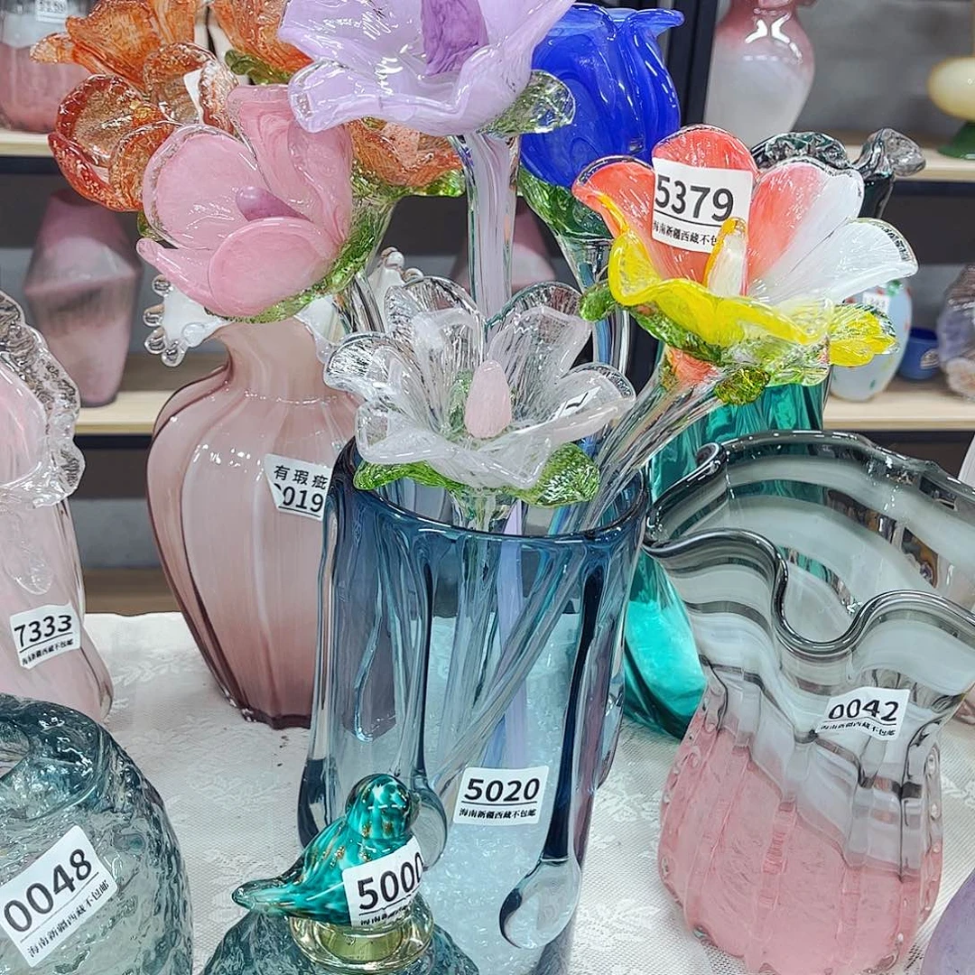 花+花瓶家悦美居琉璃花瓶