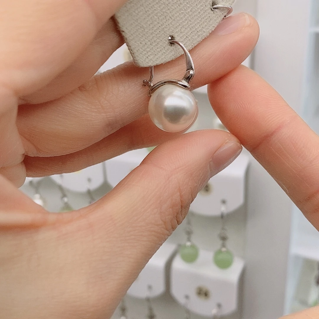 925银12毫米白贝珠